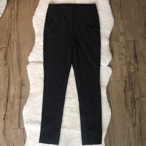 H&M black stretchy high waist dress pants size 4